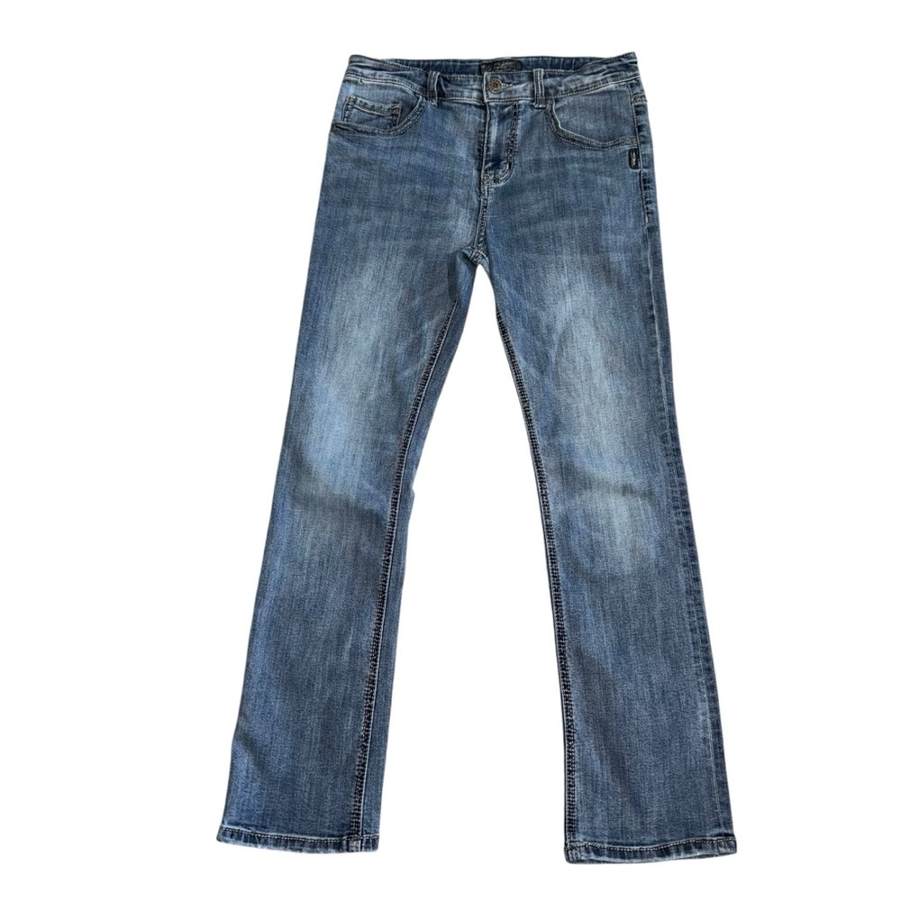 Silver Jeans Zane Boys Size 16 Straight Leg Jeans Adjustable Waist Y2K Denim